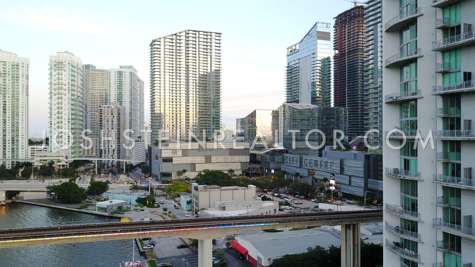 Aerial view of City Centre in Brickell, Miami
