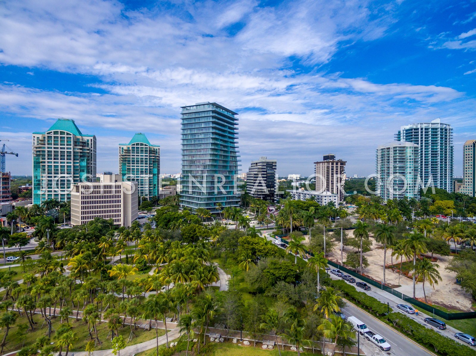 Aerial view of Coconut Grove, Miami