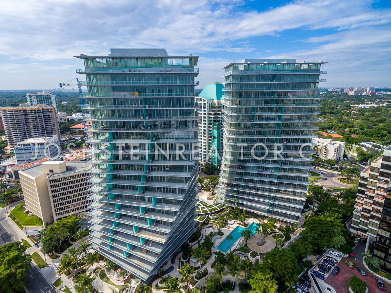 Aerial view of Coconut Grove, Miami