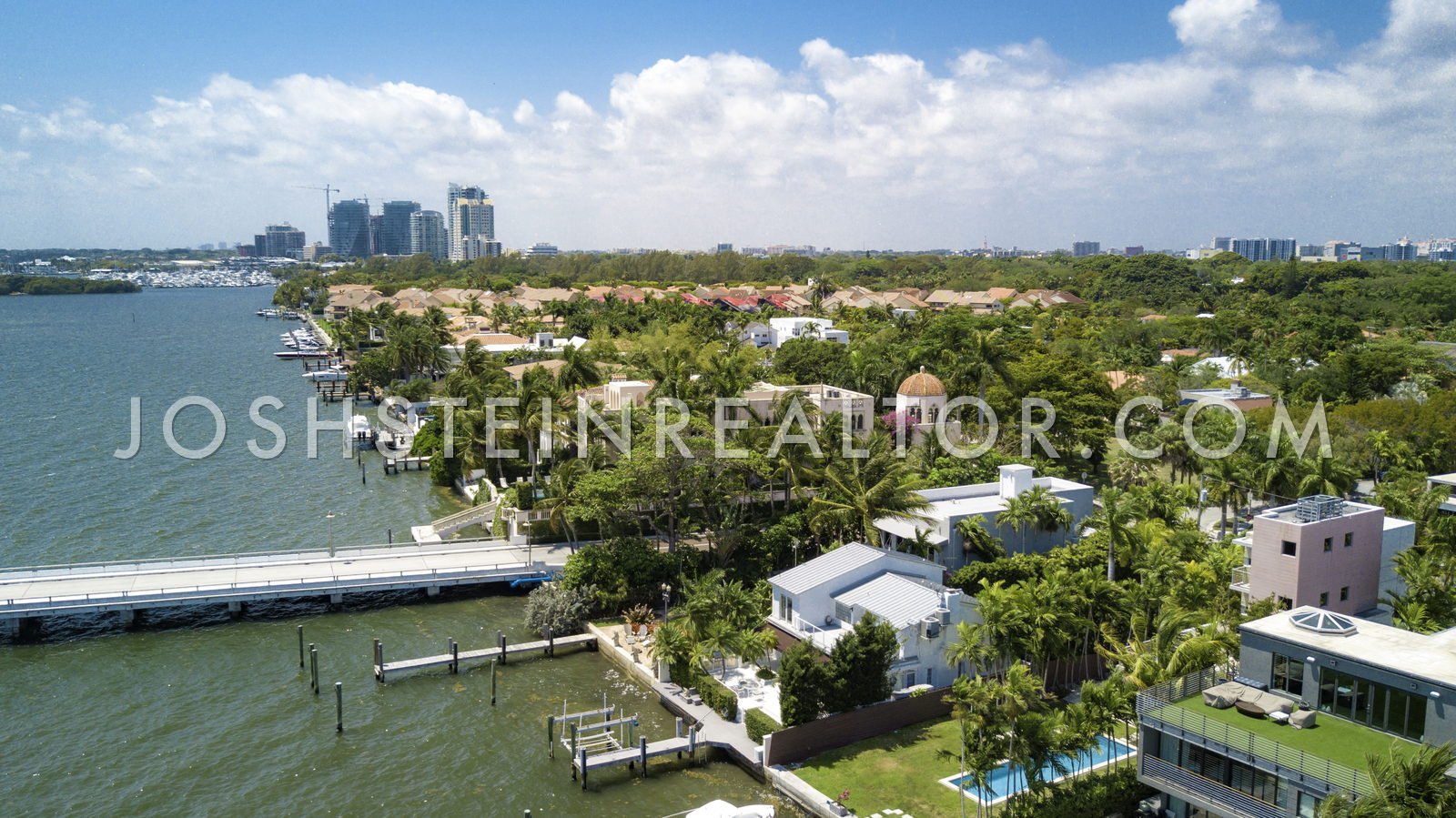 Aerial view of Coconut Grove, Miami