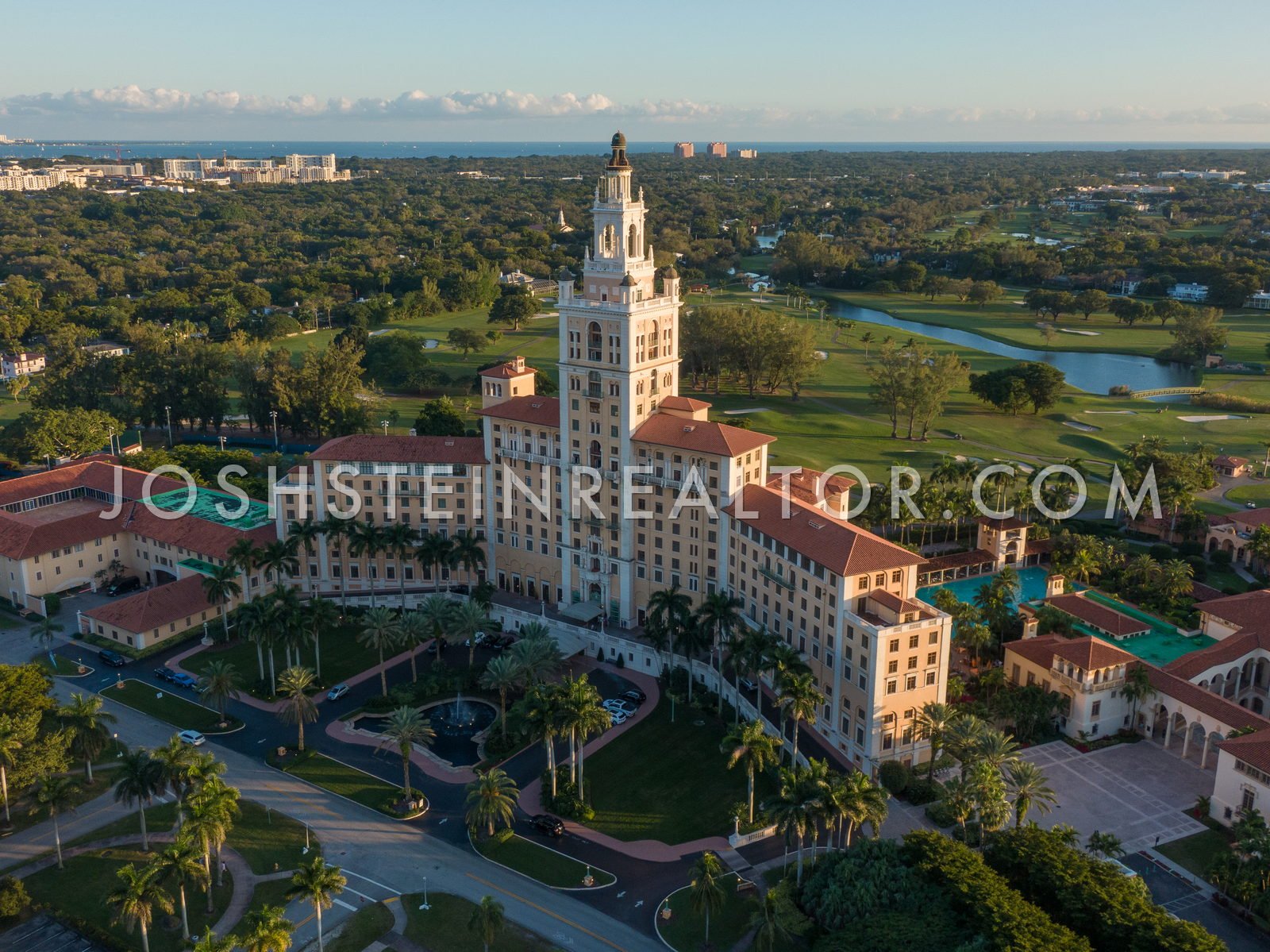 Aerial view of Biltmore Hotel in Coral Gables Condos and, Miami