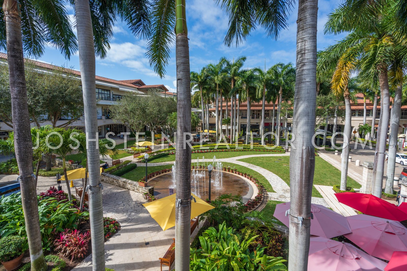 Aerial view of Merrick Park Shops in Coral Gables Condos and, Miami