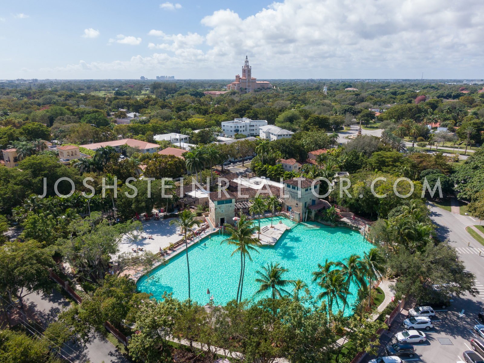 Aerial view of Venetian Pool in Coral Gables Condos and, Miami