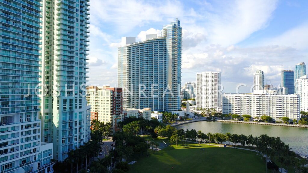 Aerial view of Paramount Bay in Edgewater