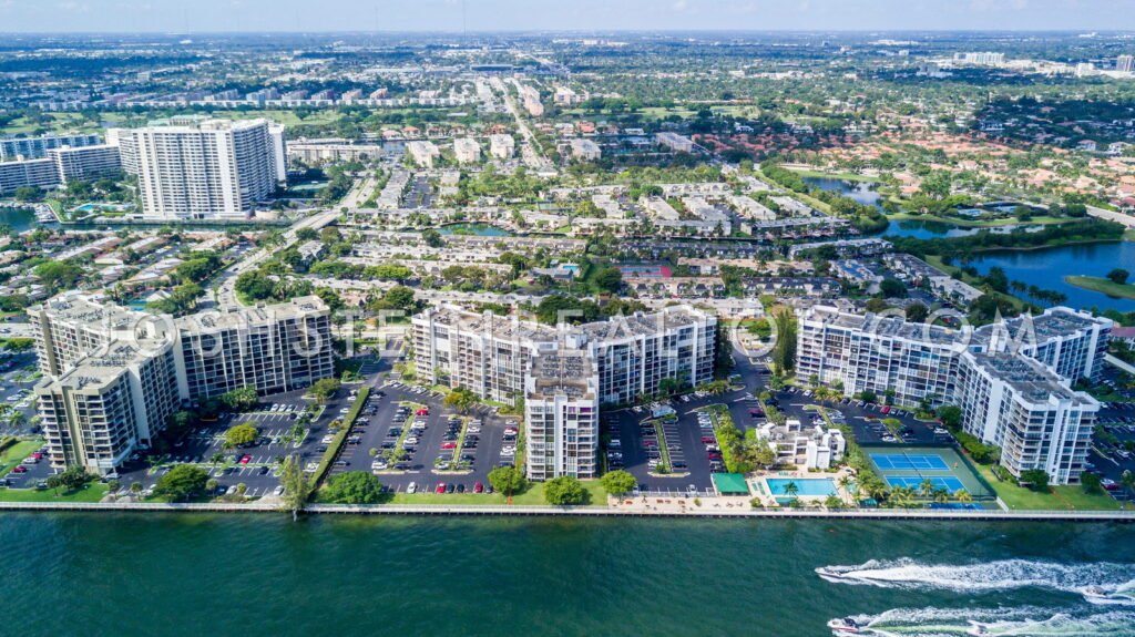 Aerial view of Hallandale Beach, Miami
