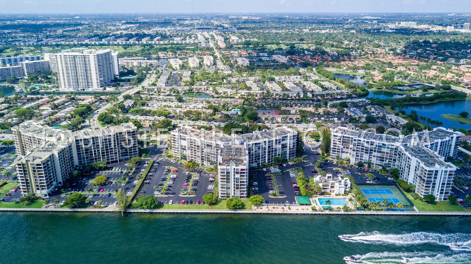 Aerial view of Hallandale Beach, Miami