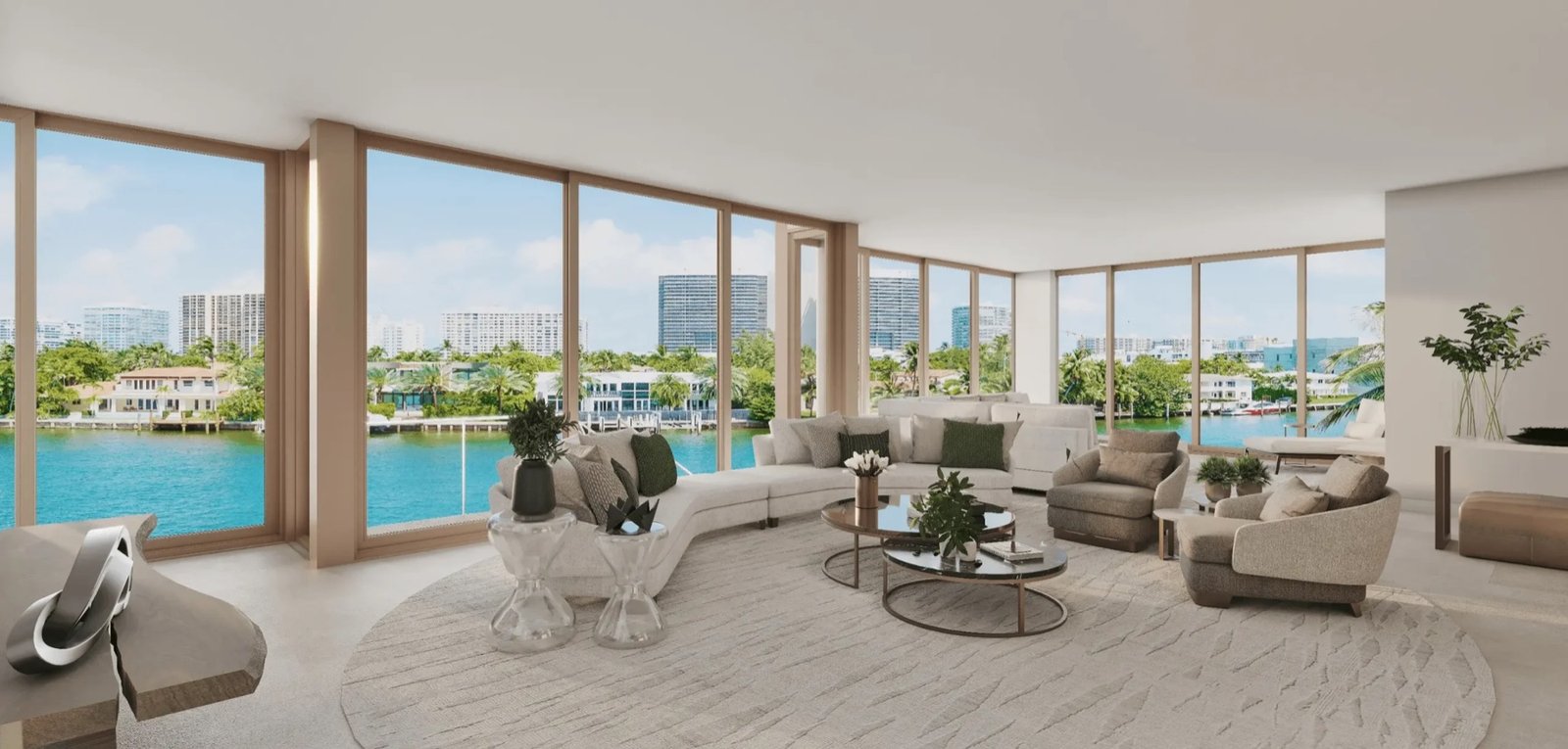 - La Maré Signature Collection La Maré Signature Collection, Bay Harbor Islands — render exterior del edificio junto al agua