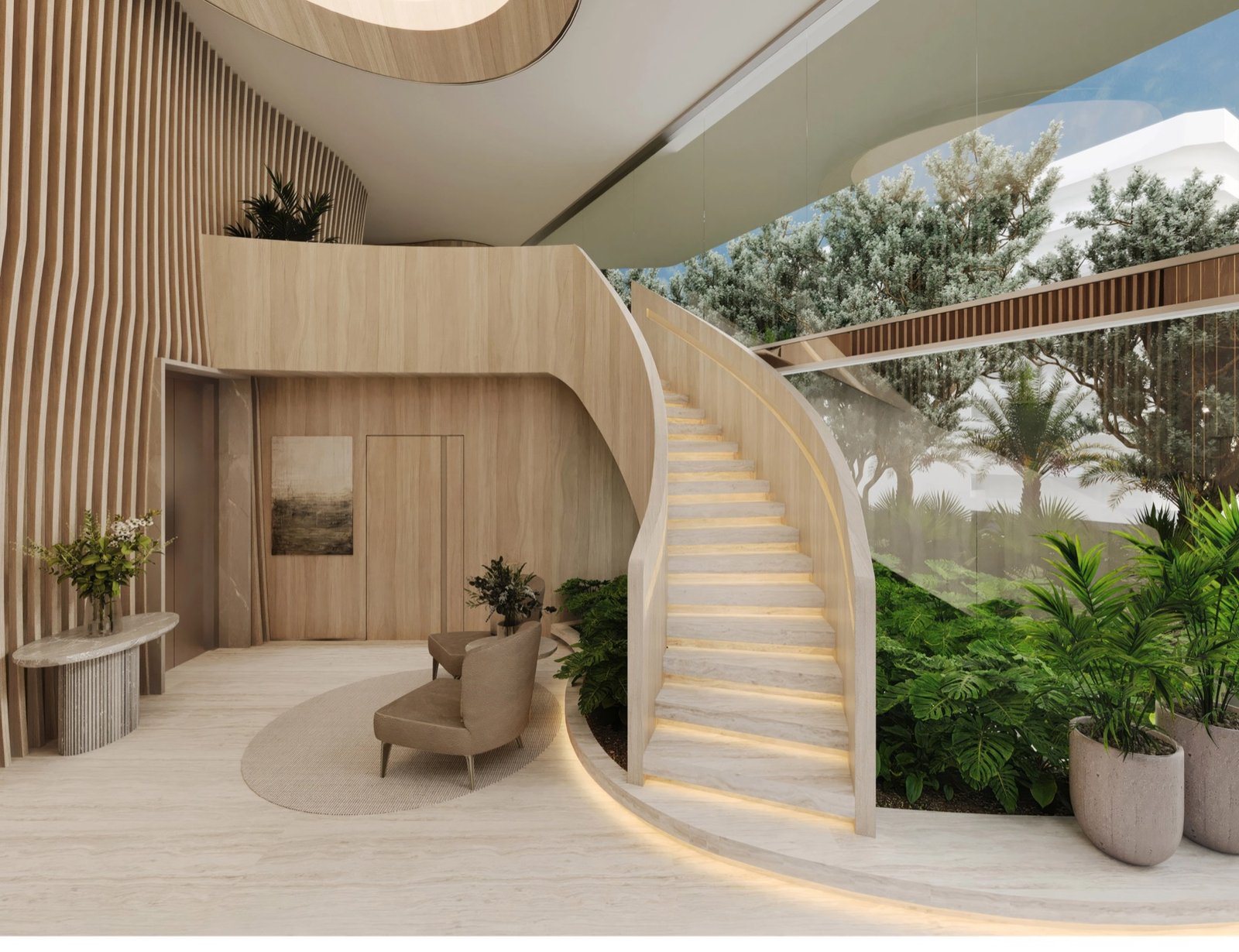 - La Maré Signature Collection La Maré Signature Collection, Bay Harbor Islands — interior del lobby del edificio, render del desarrollador