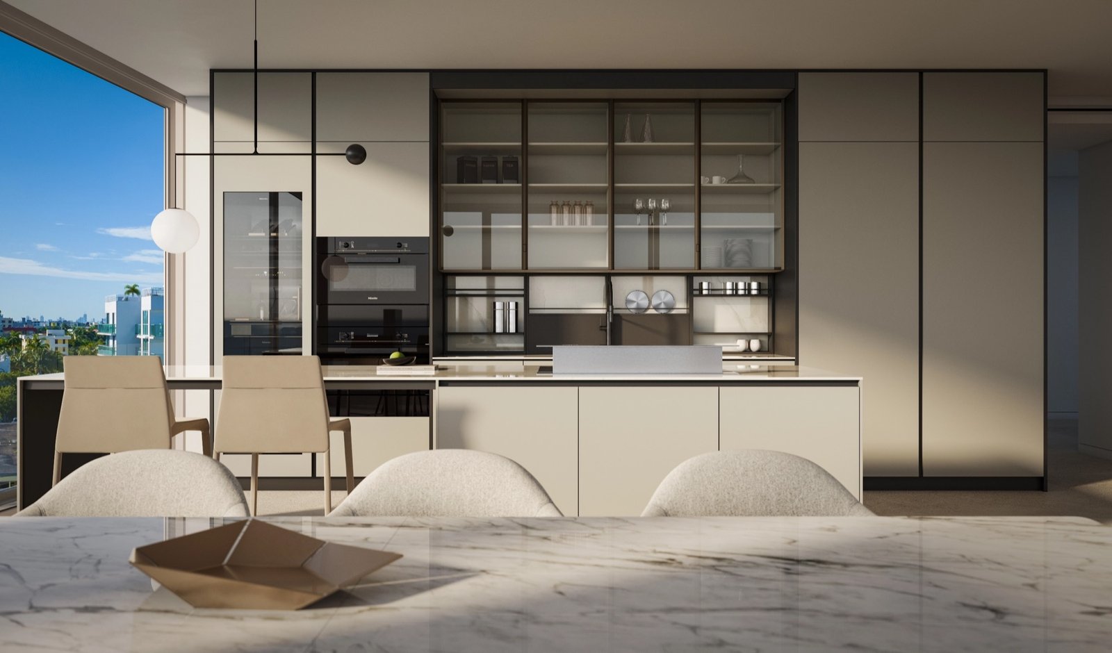 - La Maré Signature Collection La Maré Signature Collection, Bay Harbor Islands — cocina de una residencia, render del desarrollador