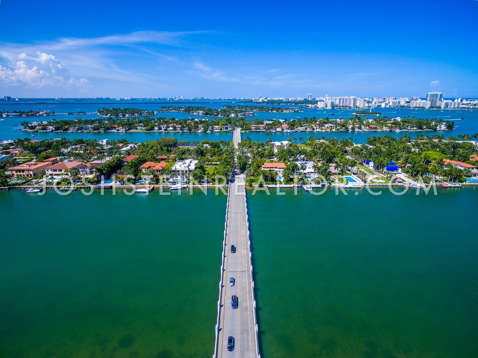 Aerial view of Palm Hibiscus Islands in Miami Beach