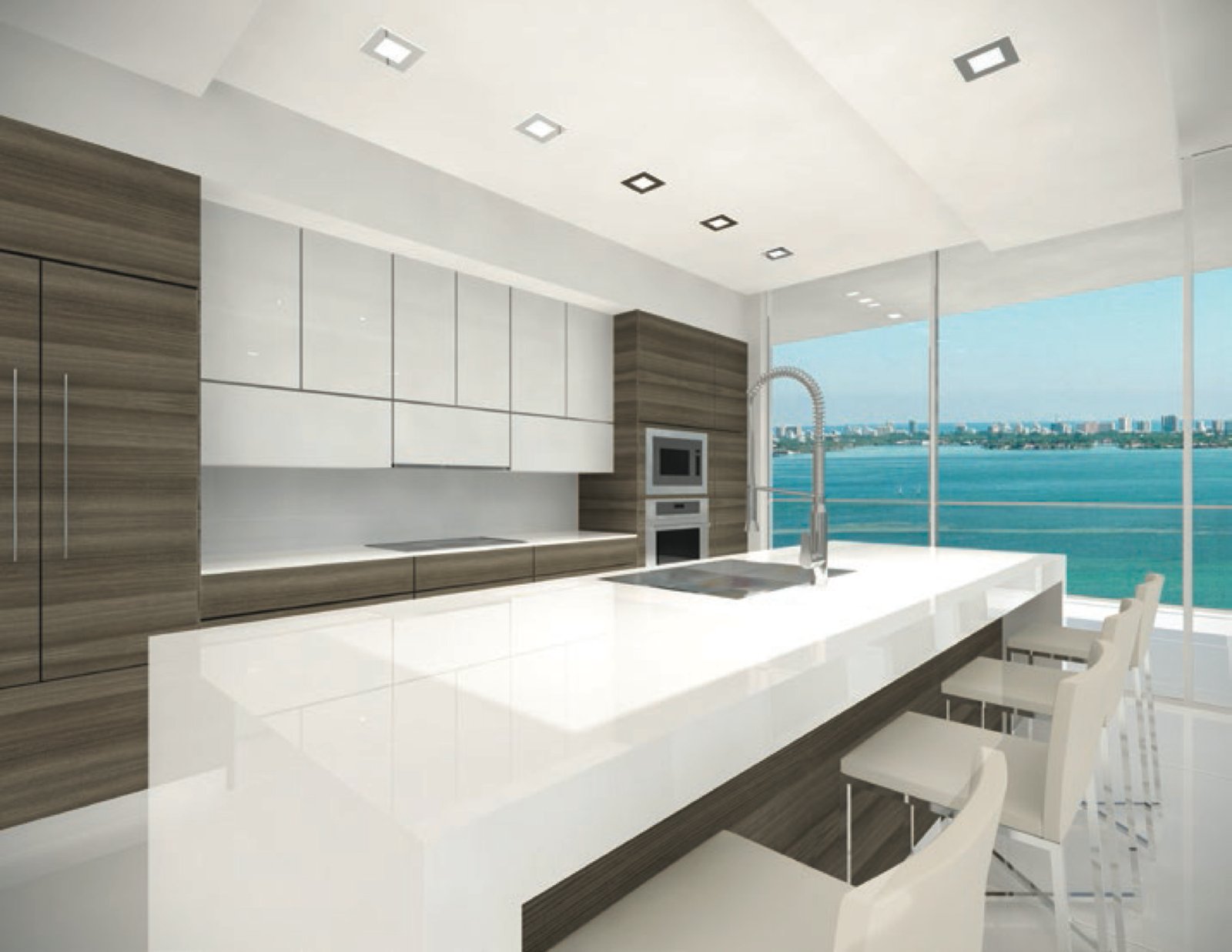 - Natiivo Miami Natiivo Miami, downtown Miami — cocina de una residencia, render del desarrollador