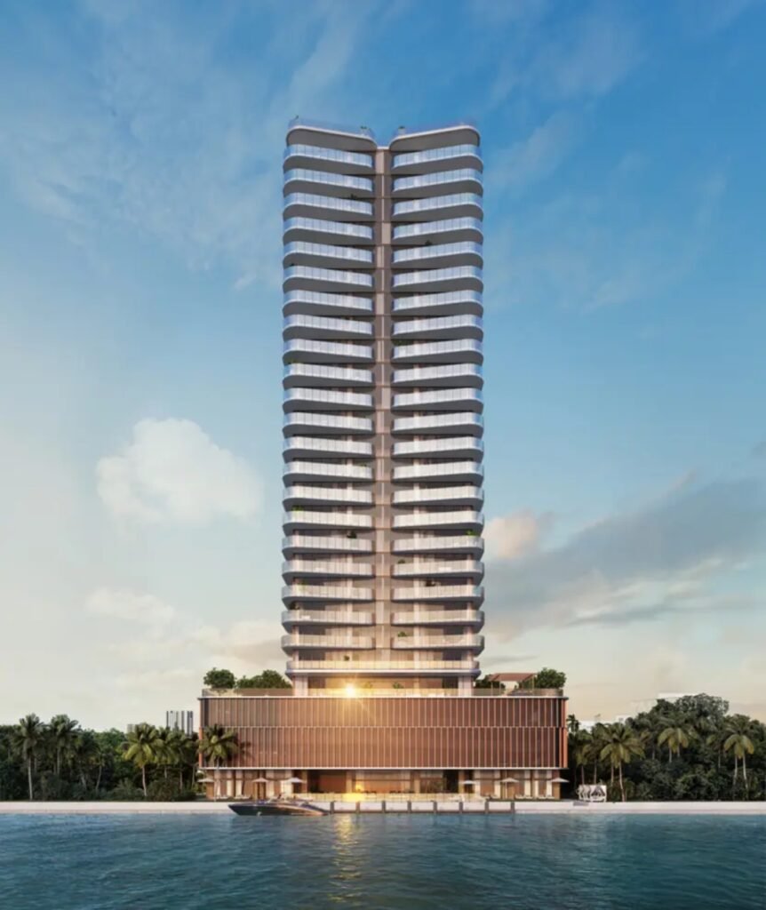 - Sage Intracoastal Residences Sage Intracoastal Residences, Fort Lauderdale — tower exterior rendering viewed from the waterway, developer rendering