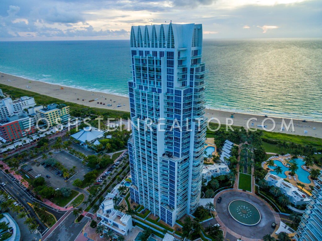 Aerial view of Continuum South Beach north tower, South of Fifth