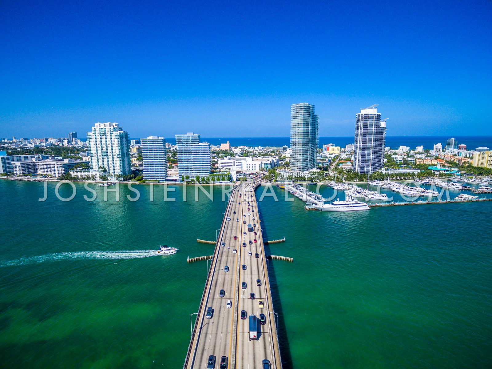 Aerial view of Portofino Tower in South Beach