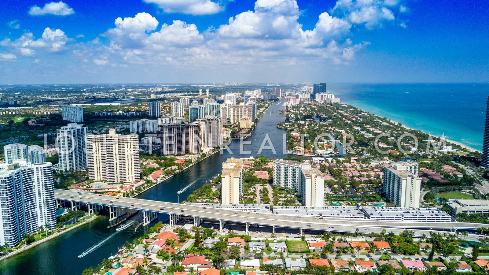 Aerial view of Sunny Isles Beach Luxury, Miami