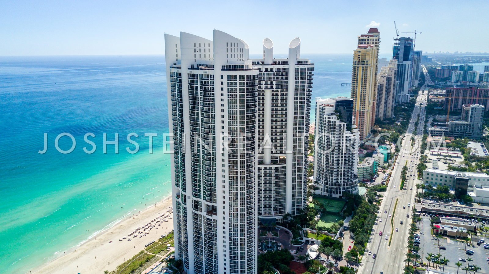 Aerial view of Sunny Isles Beach Luxury, Miami