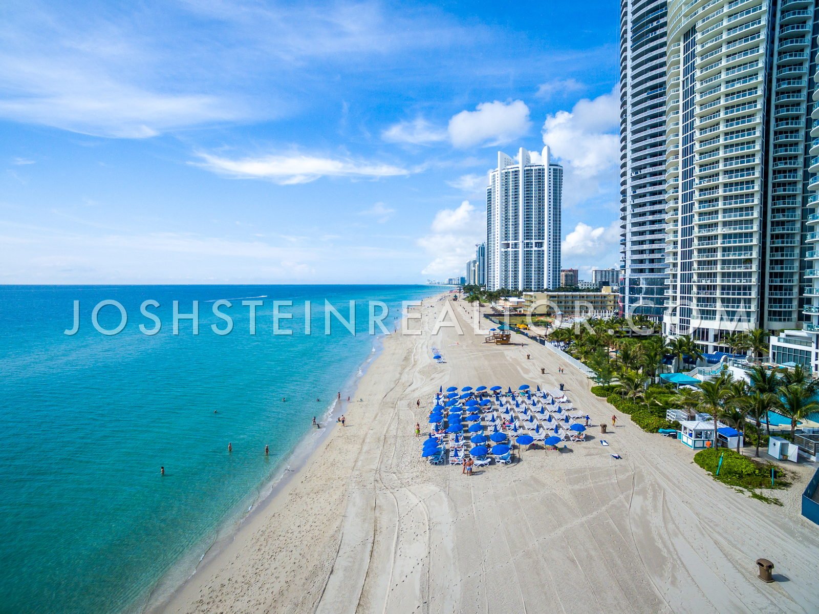 Aerial view of Sunny Isles Beach Luxury, Miami
