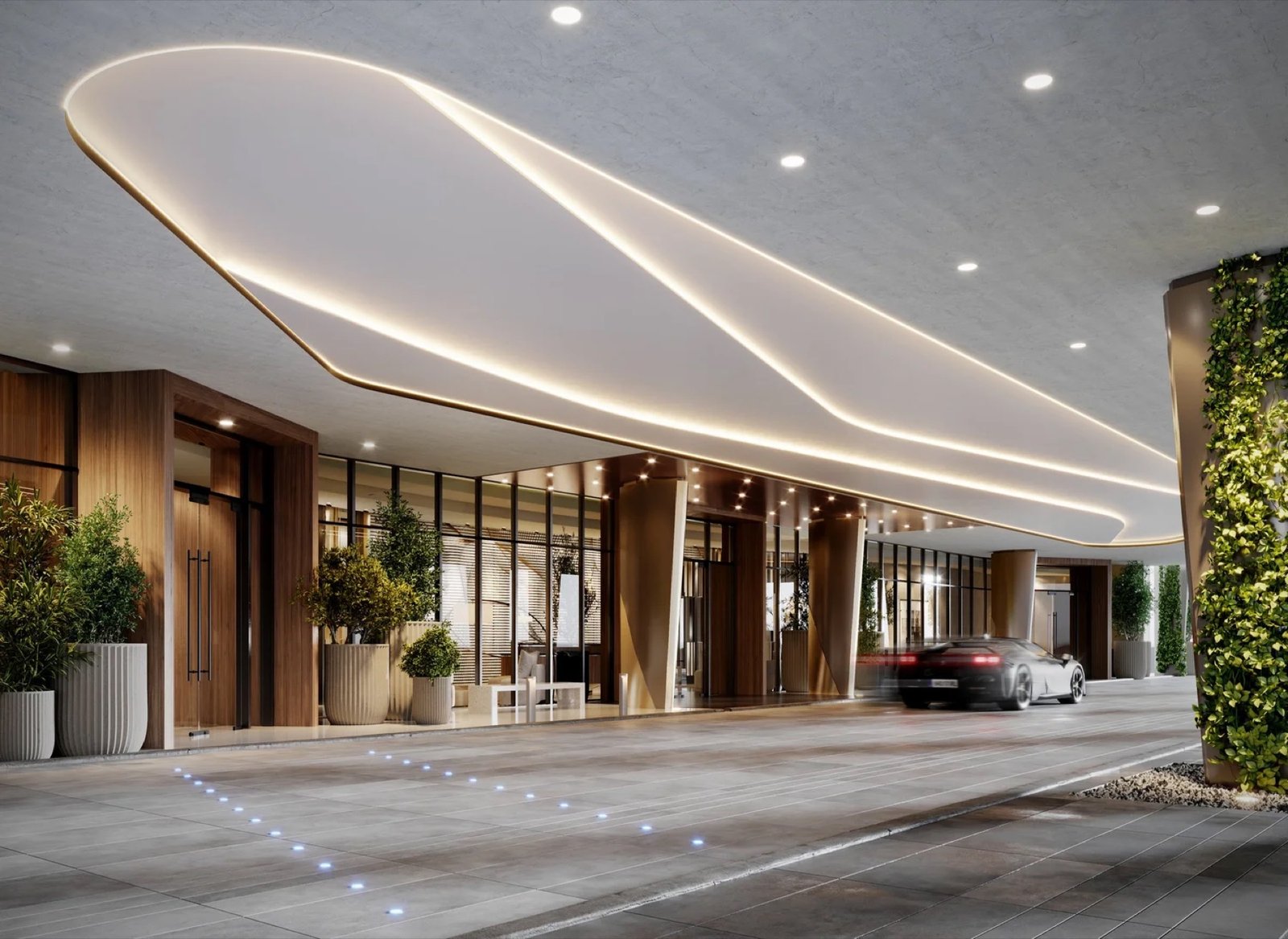 - Tal Aventura Tal Aventura, Aventura - porte cochere entrance rendering, developer rendering