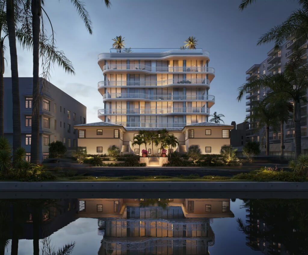 Render crepuscular de Twenty-Nine Indian Creek, Miami Beach